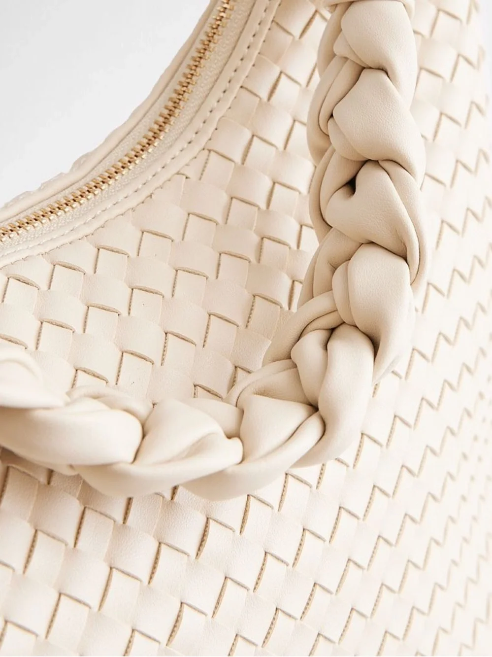 Vici At My Side Faux Leather Woven Convertible Hobo Bag